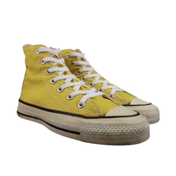 Converse USA Shoes Mens 5.5 Sneakers Chuck Taylor All Star Yellow Hi Top 80s 90s - Picture 5 of 15